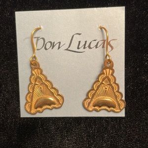 Don Lucas bronze earrings NWT